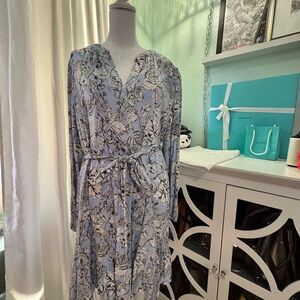 Tommy Hilfiger Blue Floral Long Sleeve Dress